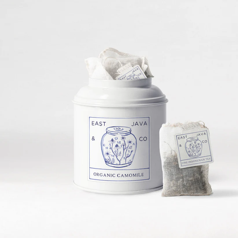 Organic Camomile - 15x Cotton Tea Bags Tea Tin