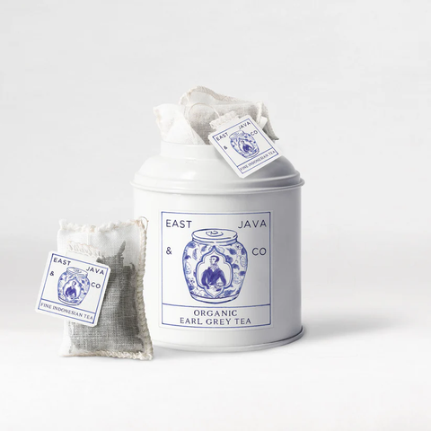 Organic Earl Grey - 15x Cotton Tea Bags Tea Tin