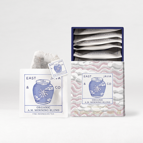 Organic A.M Morning Blend - 10x Cotton Tea Bags Gift Box