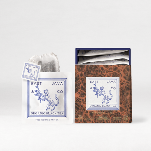 Organic Black Tea - 10x Cotton Tea Bags Gift Box