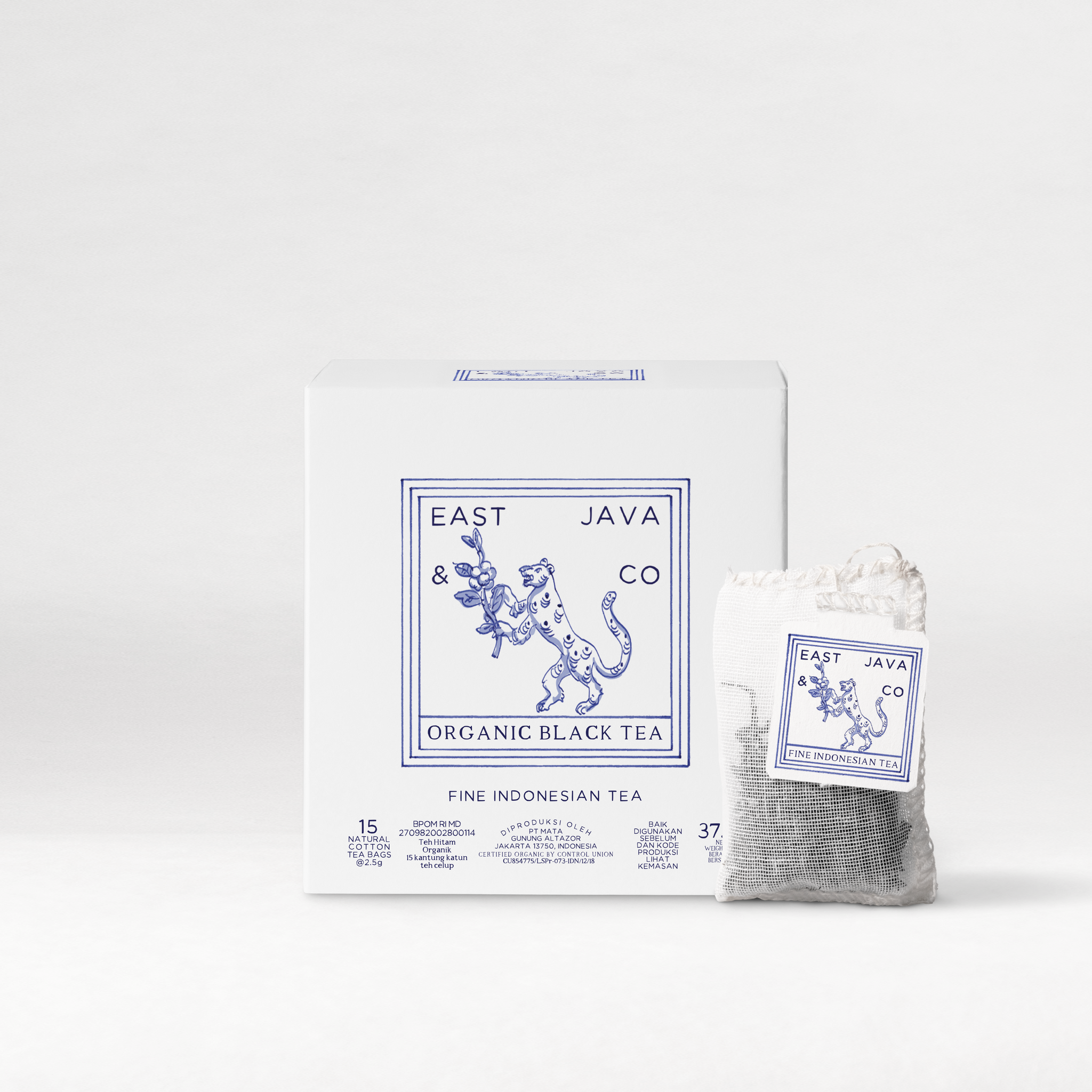 Organic Black Tea - 15x Cotton Tea Bags Cube – East Java & Co - Chef ...