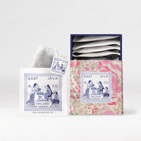 Organic Cosmic Herbal Blend - 10x Cotton Tea Bags Gift Box