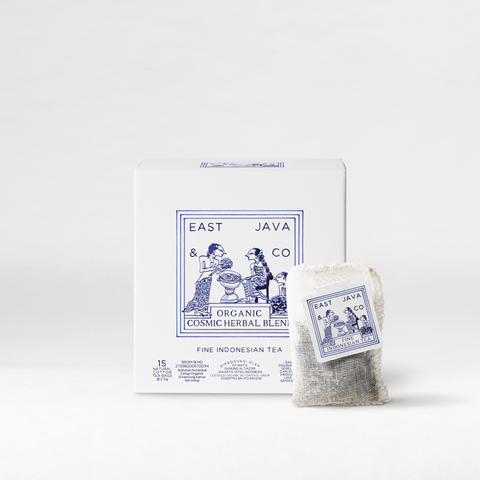 Organic Cosmic Herbal Blend - 15x Cotton Tea Bags Cube
