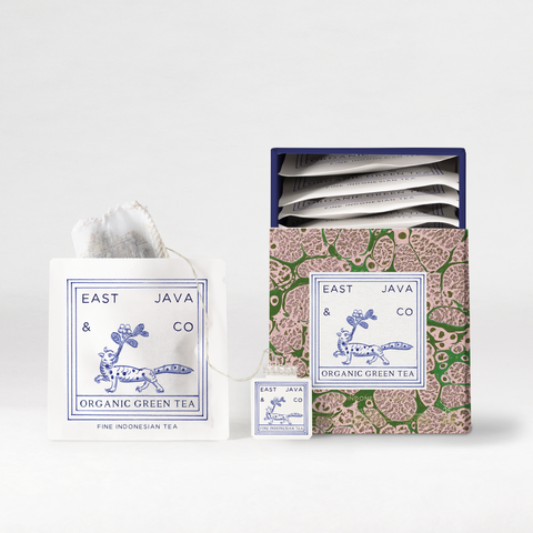 Organic Green Tea - 10x Cotton Tea Bags Gift Box