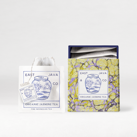 Organic Jasmine Tea - 10x Cotton Tea Bags Gift Box