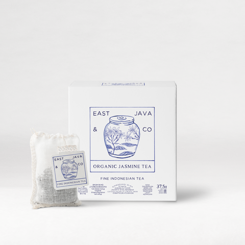Organic Jasmine Tea - 15x Cotton Tea Bags Cube