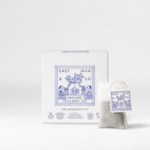 Organic Java Mint Tea - 15x Cotton Tea Bags Cube