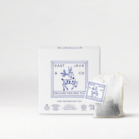 Organic Oolong Tea - 15x Cotton Tea Bags Cube