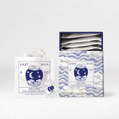 Organic P.M Herbal Blend - 10x Cotton Tea Bags Gift Box