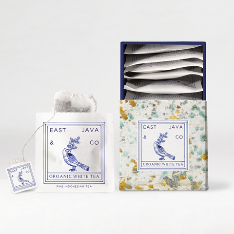 Organic White Tea - 10x Cotton Tea Bags Gift Box