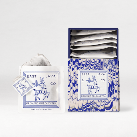 Organic Oolong Tea - 10x Cotton Tea Bags Gift Box